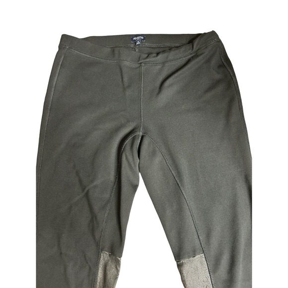 Madewell Black Panel Ponte Stretch Moto Pant Faux Leather Panel Zipper Ankle 12 - Picture 4 of 6